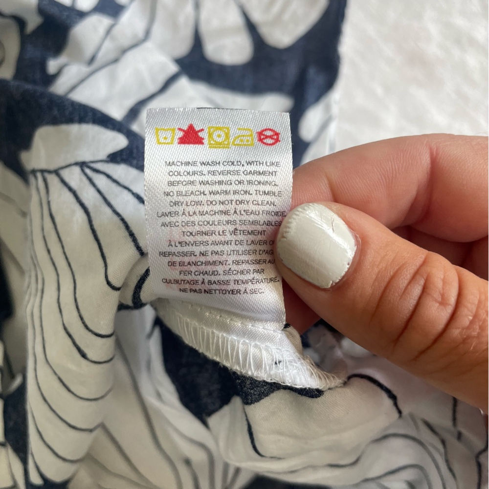 Hatley 100% Cotton Navy White Seashell Print Summer Coastal Mini Dress Coverup - Picture 13 of 16